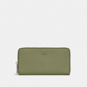 Coach Accordion Wallet With Signature Canvas Interior Moutarde | COH866743