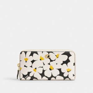 Coach Accordion Zip Wallet With Floral Print Multicolor | COH865522