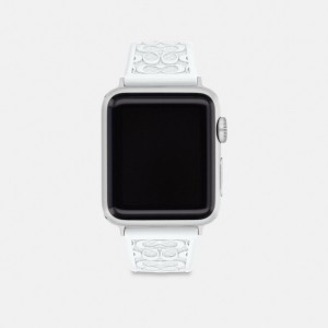 Coach Apple Watch® Strap, 38 Mm, 40 Mm And 41 Mm Blancas | COH866237