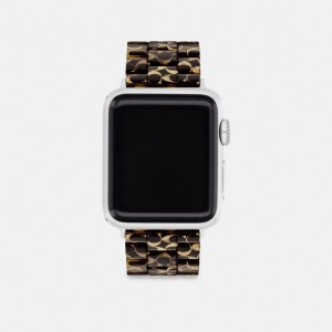 Coach Apple Watch® Strap, 38 Mm, 40 Mm And 41 Mm Obsidian | COH866257