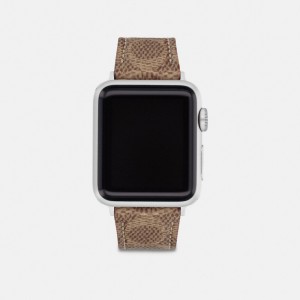 Coach Apple Watch® Strap, 38 Mm And 40 Mm Marrones | COH866245