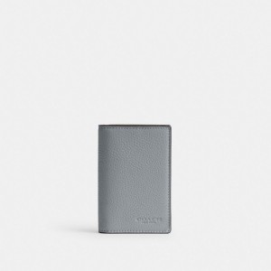 Coach Bifold Card Case Gris Azules | COH866762