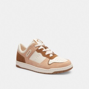 Coach C201 Low Top Sneaker White/Brown | COH865826