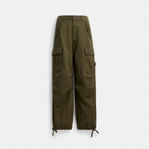 Coach Cargo Pants In Organic Cotton Verde | COH866051