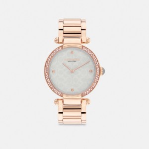 Coach Cary Watch, 34 Mm Rosas Doradas Azules Claro | COH866278