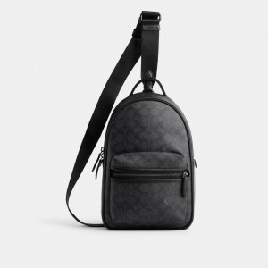 Coach Charter Pack In Signature Canvas Gris | COH866512