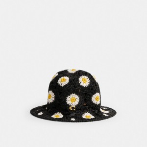 Coach Daisy Crochet Bucket Hat Negras | COH866416