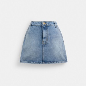 Coach Denim Skirt Azules | COH866037