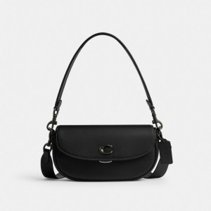 Coach Emmy Saddle Bag 23 Negras Negras | COH864894