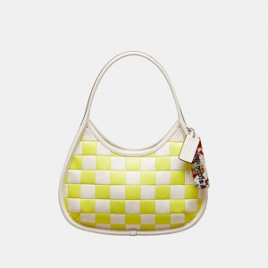 Coach Ergo Bag In Checkerboard Patchwork Upcrafted Leather Amarillo Claro | COH865127