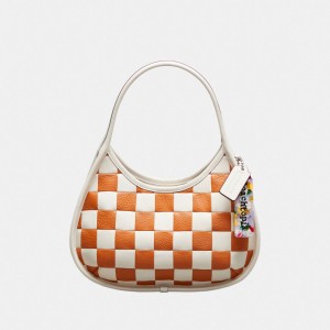 Coach Ergo Bag In Checkerboard Patchwork Upcrafted Leather Naranjas | COH865151