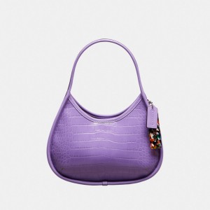 Coach Ergo Bag In Croc Embossed Coachtopia Leather Moradas | COH865129