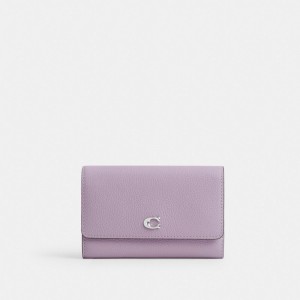 Coach Essential Medium Flap Wallet In Colorblock Plateadas Moradas Multicolor | COH865506