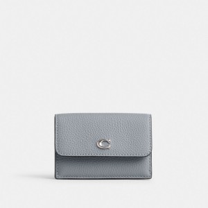 Coach Essential Mini Trifold Wallet Plateadas Gris Azules | COH865589