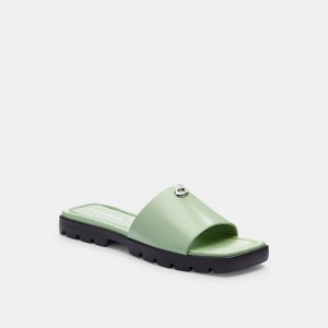 Coach Florence Sandal Verde | COH865854