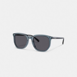 Coach Geometric Square Sunglasses Azules | COH866395