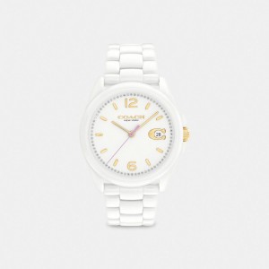 Coach Greyson Watch, 36 Mm Blancas | COH866261