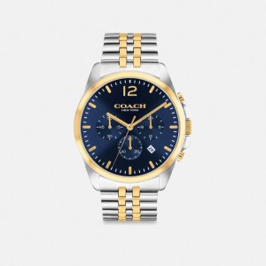 Coach Greyson Watch, 43 Mm Doradas Plateadas | COH866980