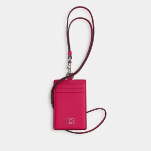 Coach Id Lanyard With Signature Canvas Rosas | COH866752