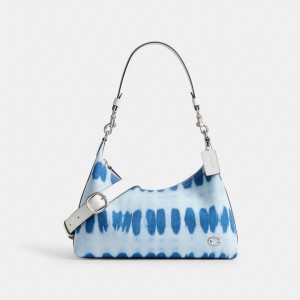 Coach Juliet Shoulder Bag With Tie Dye Plateadas Azules Multicolor | COH864957