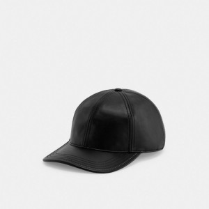 Coach Leather Baseball Hat Negras | COH867037