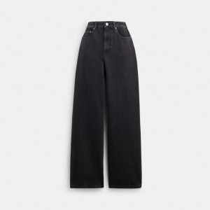 Coach Loose Fit Jeans In Organic Cotton Negras | COH866034