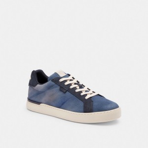 Coach Lowline Low Top Sneaker With Tie Dye Azul Marino | COH866819