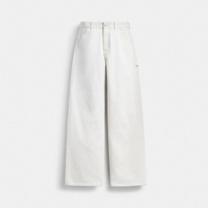 Coach Painter Jeans In Organic Cotton Blancas | COH866046