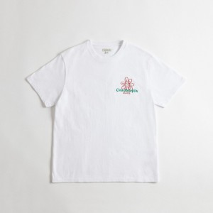 Coach Relaxed T Shirt In 97% Recycled Cotton: Flower Watcher Blancas | COH865967