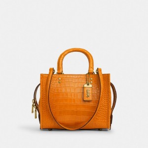 Coach Rogue Bag 25 In Alligator Naranjas | COH865120