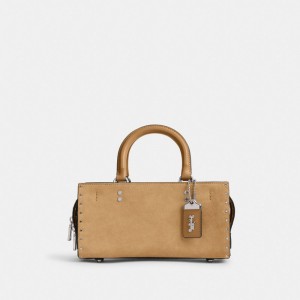 Coach Rogue Bag 26 With Rivets Plateadas | COH865183