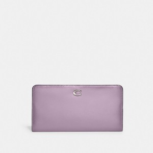 Coach Skinny Wallet Plateadas Moradas | COH865490