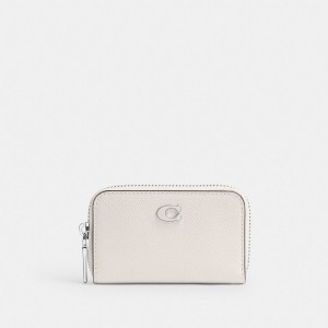 Coach Small Zip Around Card Case Blancas | COH866738