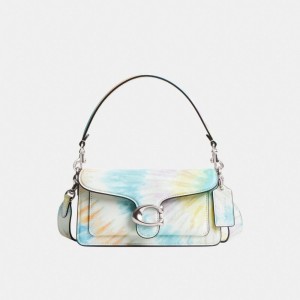 Coach Tabby Shoulder Bag 20 With Rainbow Tie Dye Print Plateadas Multicolor | COH864917