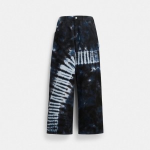 Coach Tie Dye Painter Pants In Organic Cotton Azules Multicolor | COH866042