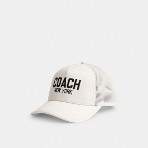 Coach Trucker Hat Blancas | COH866413