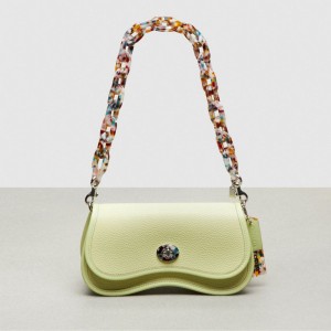 Coach Wavy Dinky Bag With Crossbody Strap Verde Claro | COH864786