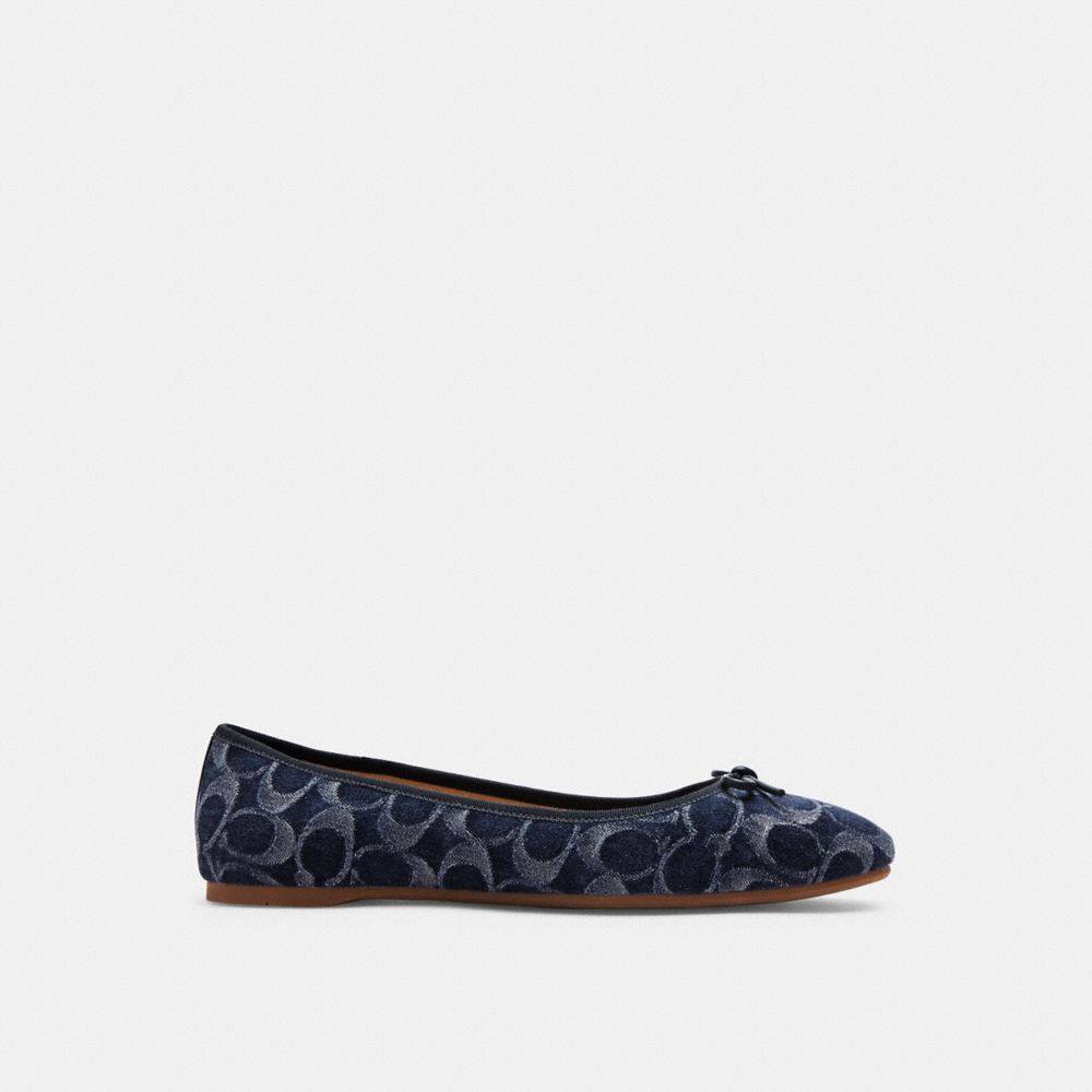 Coach Abigail Flat In Signature Denim Azules | COH865793