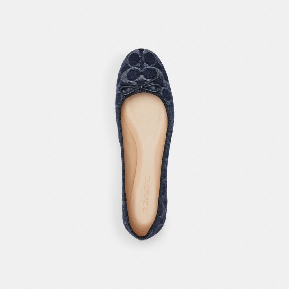 Coach Abigail Flat In Signature Denim Azules | COH865793