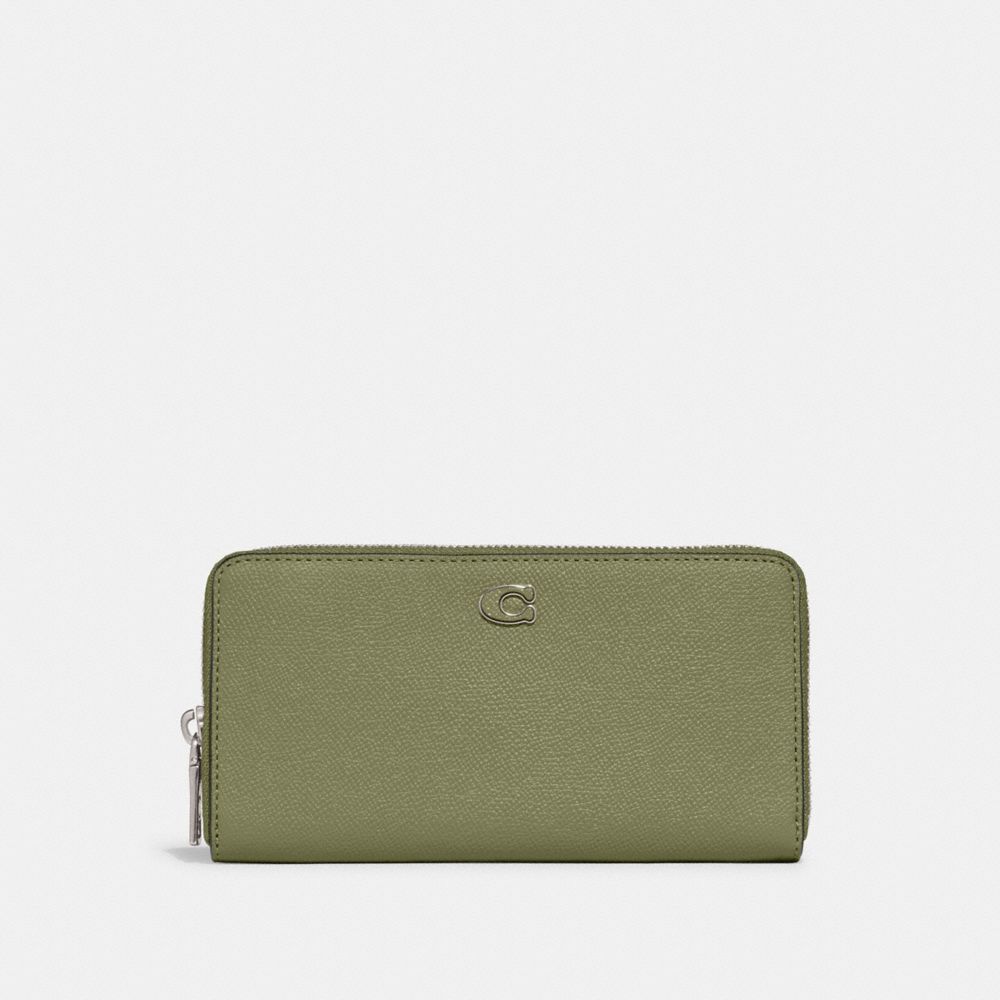 Coach Accordion Wallet With Signature Canvas Interior Moutarde | COH865499