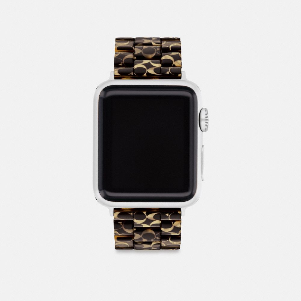 Coach Apple Watch® Strap, 38 Mm, 40 Mm And 41 Mm Obsidian | COH866966