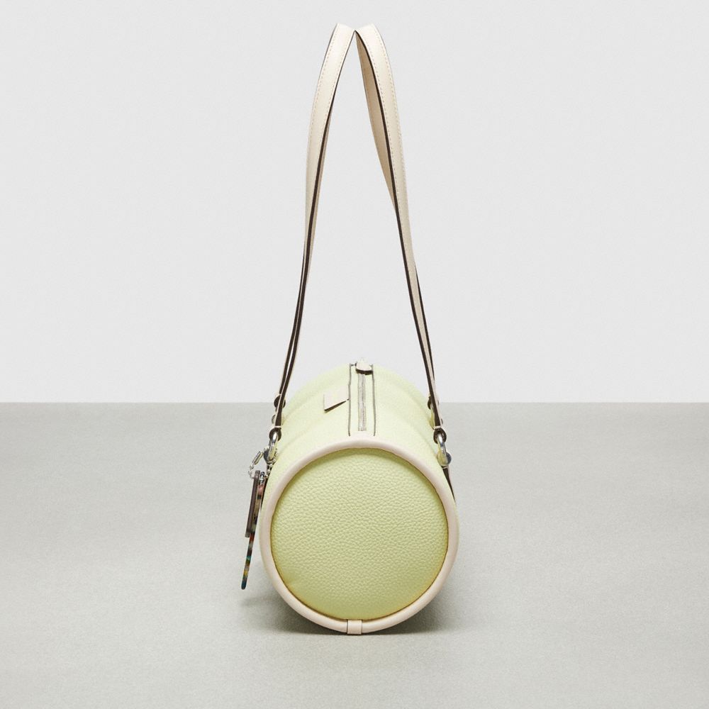 Coach Barrel Bag In Pebbled Coachtopia Leather Verde Claro | COH864841