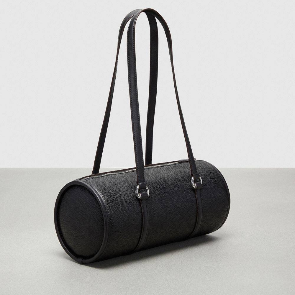 Coach Barrel Bag In Pebbled Coachtopia Leather Negras | COH864752