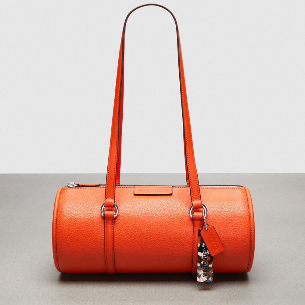 Coach Barrel Bag In Pebbled Coachtopia Leather Naranjas | COH864727