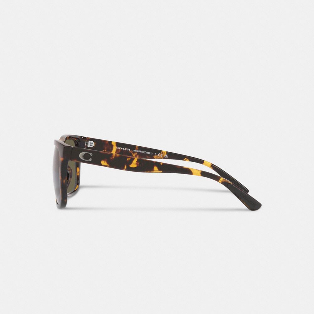 Coach Beveled Signature Flat Top Square Sunglasses Marrones | COH866339