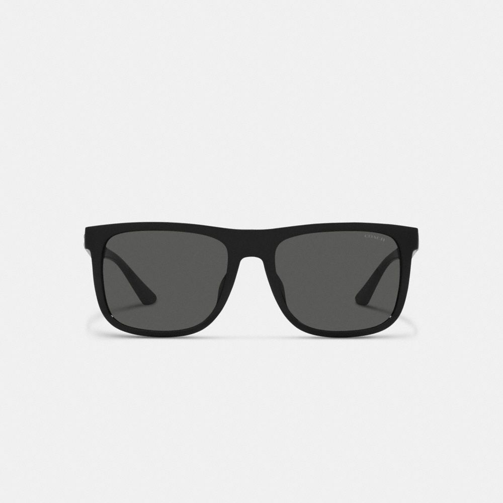 Coach Beveled Signature Flat Top Square Sunglasses Negras | COH866367