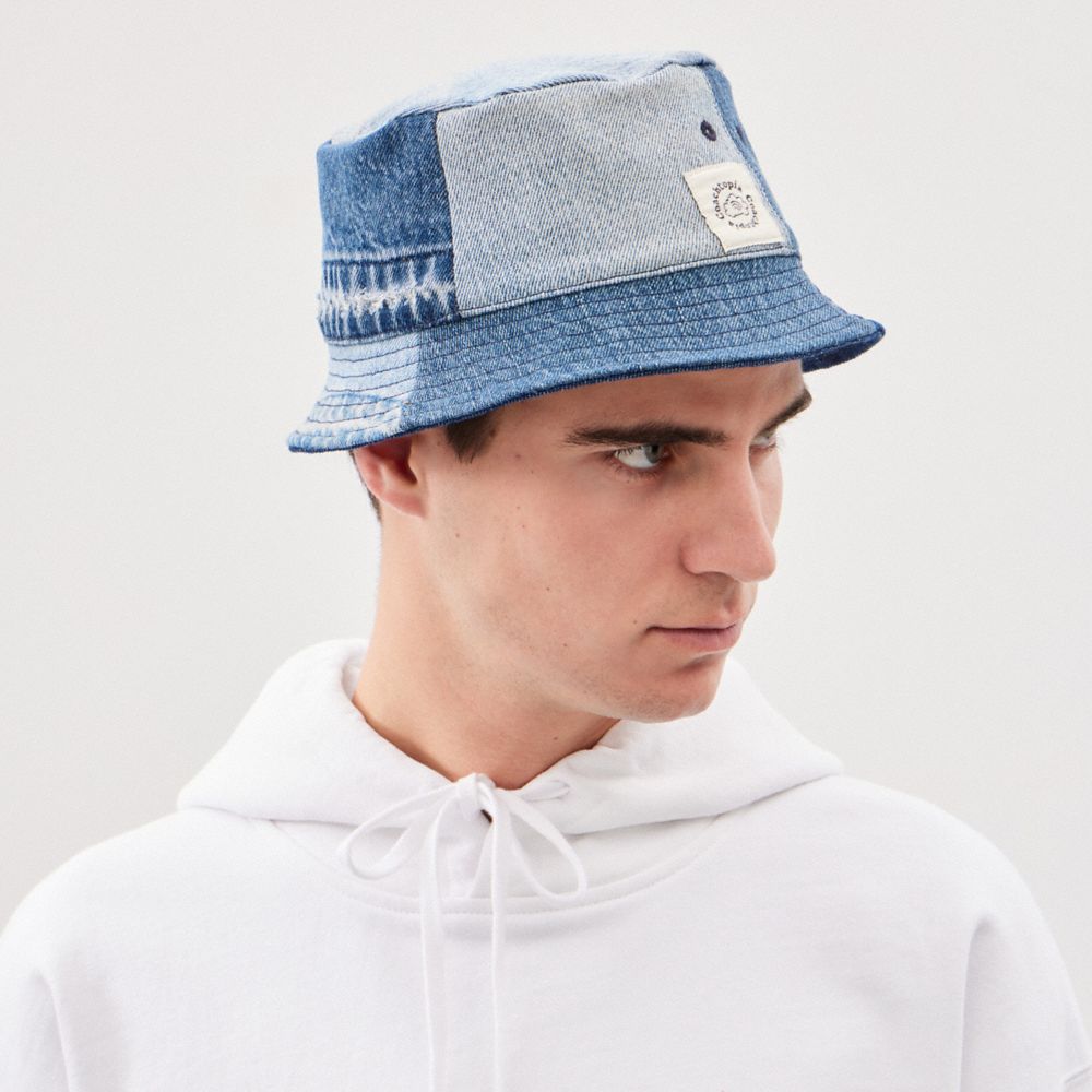 Coach Bucket Hat In Repurposed Denim Azules | COH867040