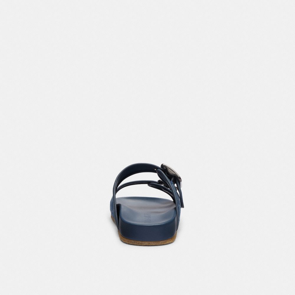 Coach Buckle Strap Sandal In Signature Denim Azules | COH866848