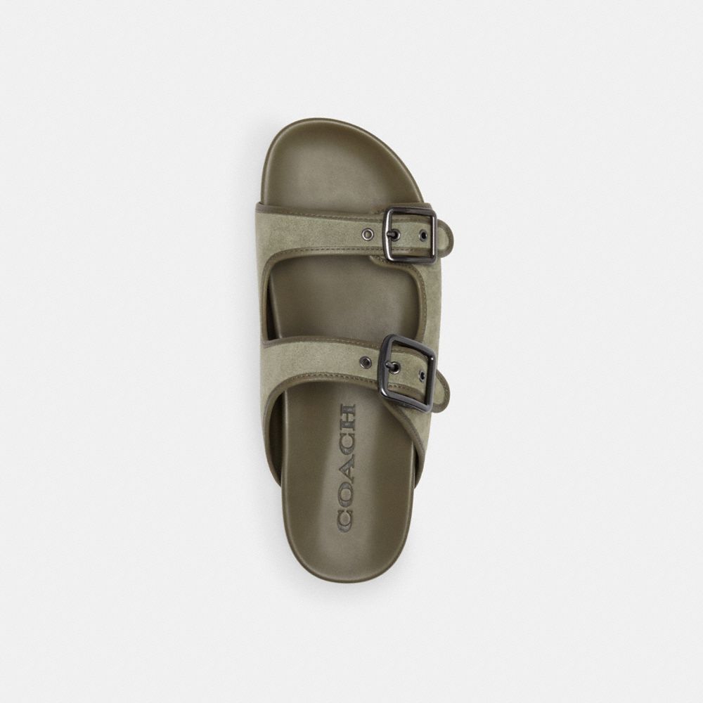 Coach Buckle Strap Sandal Verde | COH866849