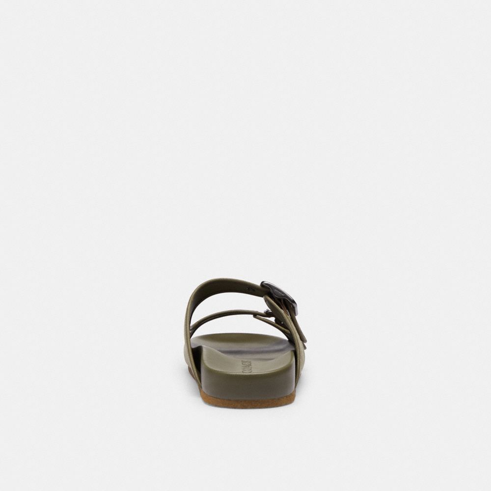 Coach Buckle Strap Sandal Verde | COH866849